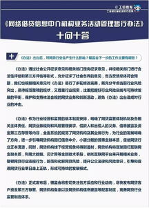網(wǎng)絡(luò)借貸信息中介機(jī)構(gòu)業(yè)務(wù)活動管理暫行辦法十問十答 聚焦代辦貸款申報手續(xù)業(yè)務(wù)